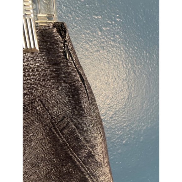 Ann Taylor Womens Size 4 Blue Linen Blend Pleated Skirt With Pockets - Picture 7 of 10